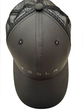 Tesla "Find Me In Deep Space" Trucker Hat Black Mesh Snapback Cap